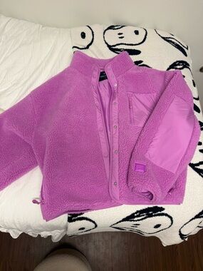 Fabletics Pink Sherpa Puffer Jacket